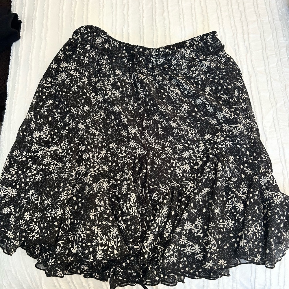 Papermoon Black and White Bubble Midi Skirt